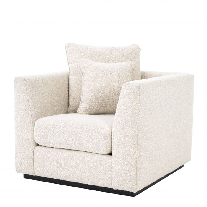 Taylor Boucle Cream Armchair by Eichholtz