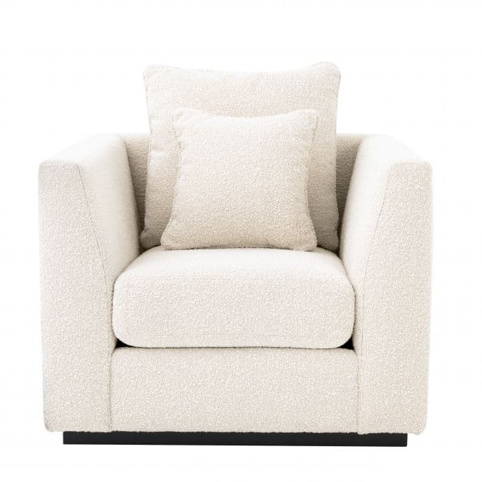 Taylor Boucle Cream Armchair by Eichholtz