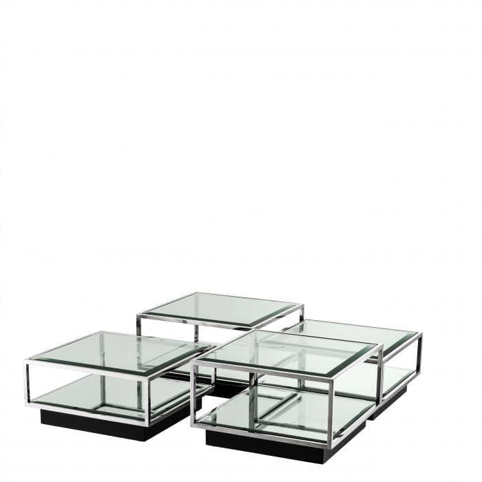 Tortona Set Of 4 Stainless Steel Coffee Table by Eichholtz