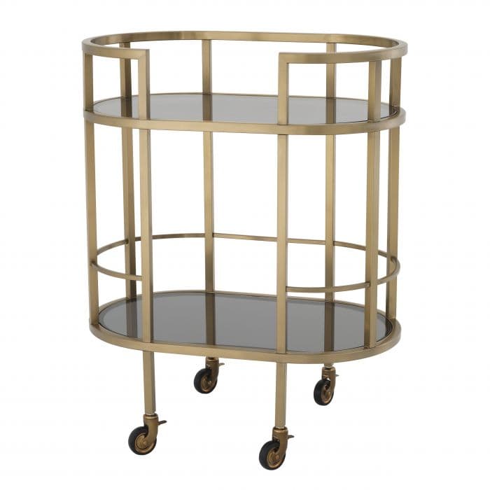 Townhouse Brass Finish Bar Trolley by Eichholtz