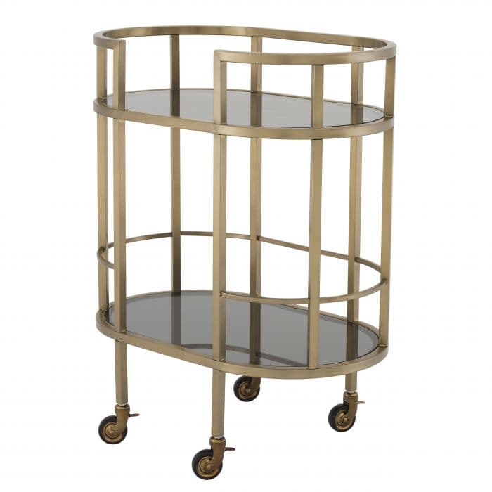 Townhouse Brass Finish Bar Trolley by Eichholtz