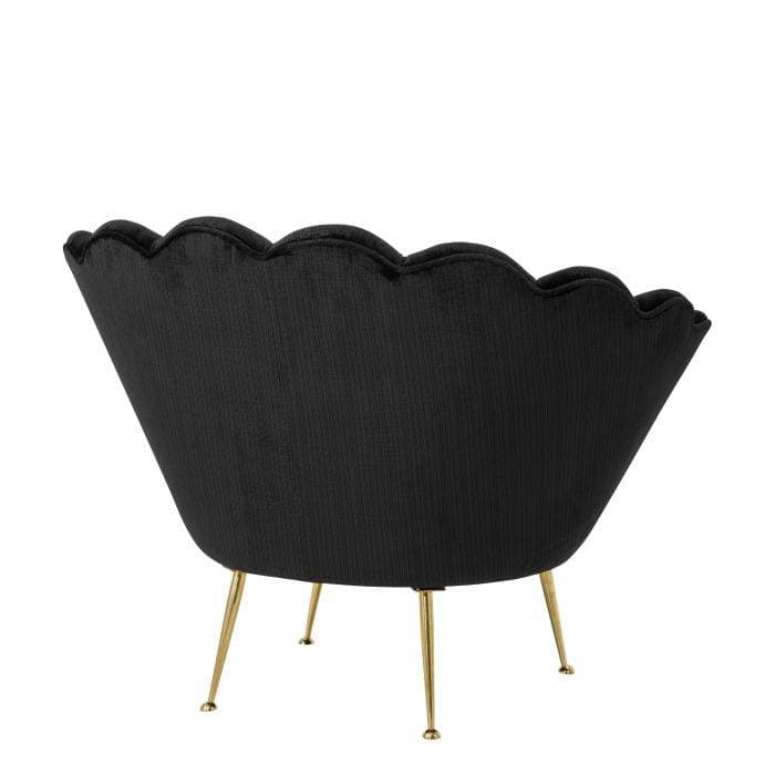 Trapezium Bolard Black Armchair by Eichholtz