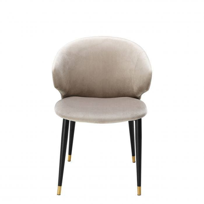 Volante  Beige Velvet Armchair