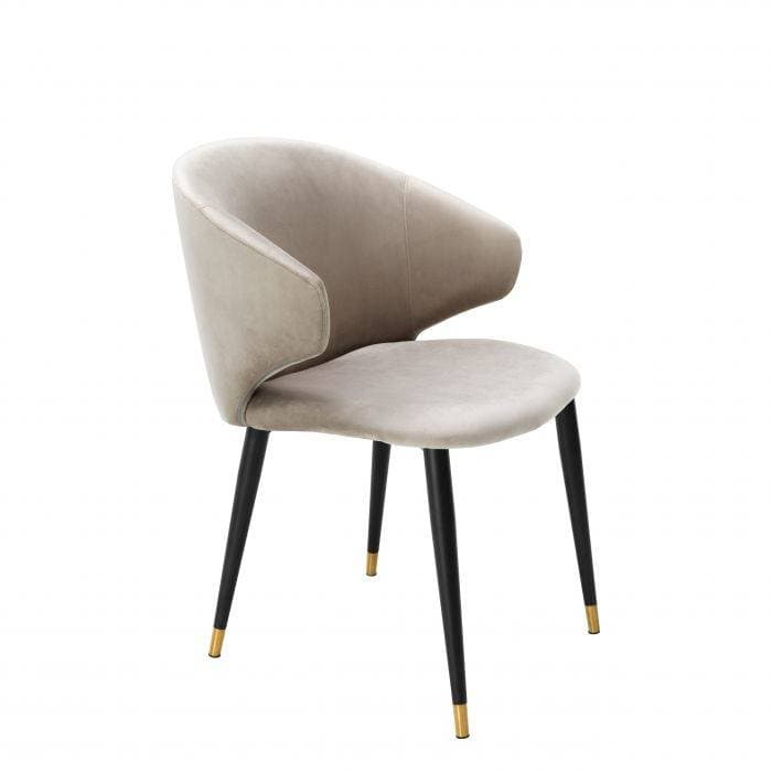 Volante  Beige Velvet Armchair