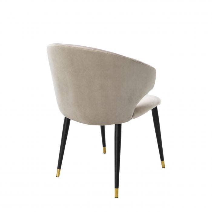 Volante  Beige Velvet Armchair