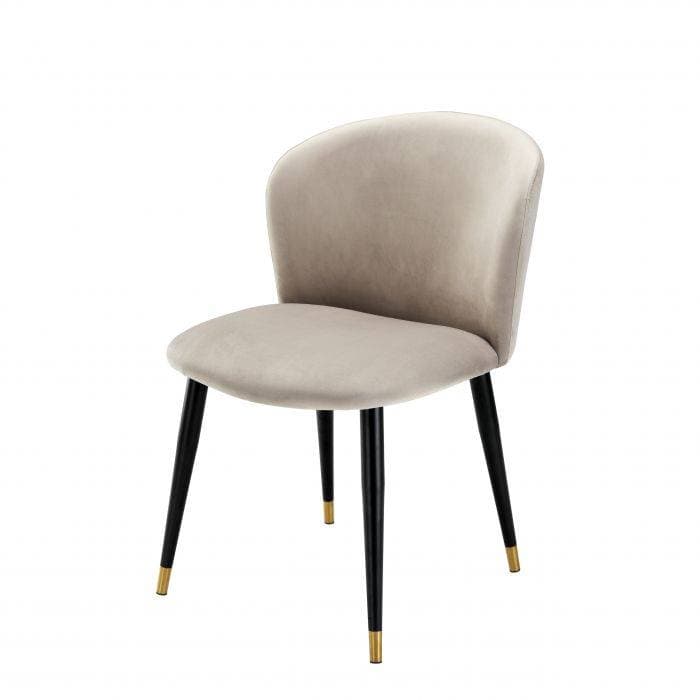 Volante  Beige Velvet Dining Chair