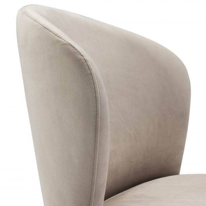 Volante  Beige Velvet Dining Chair