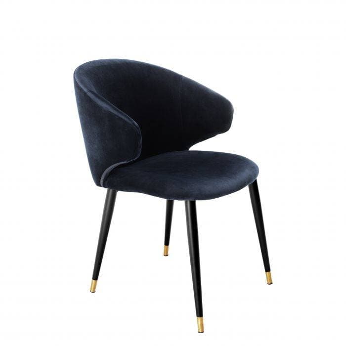 Volante  Blue Velvet Armchair