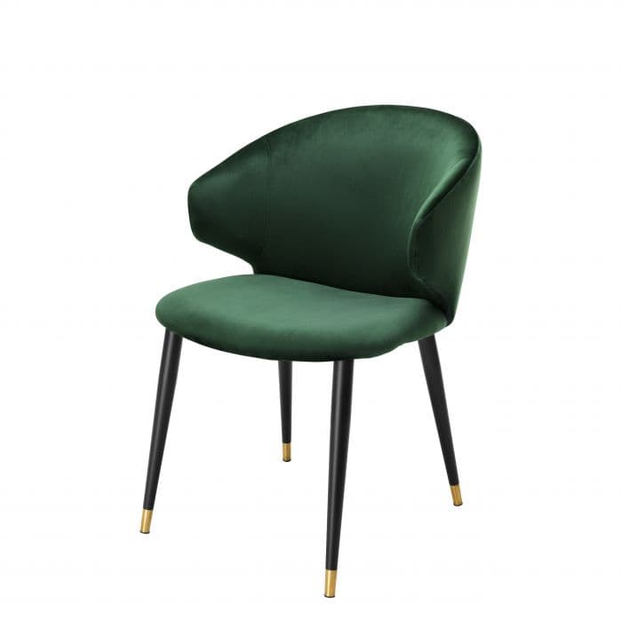 Volante Dark Green Velvet Armchair by Eichholtz