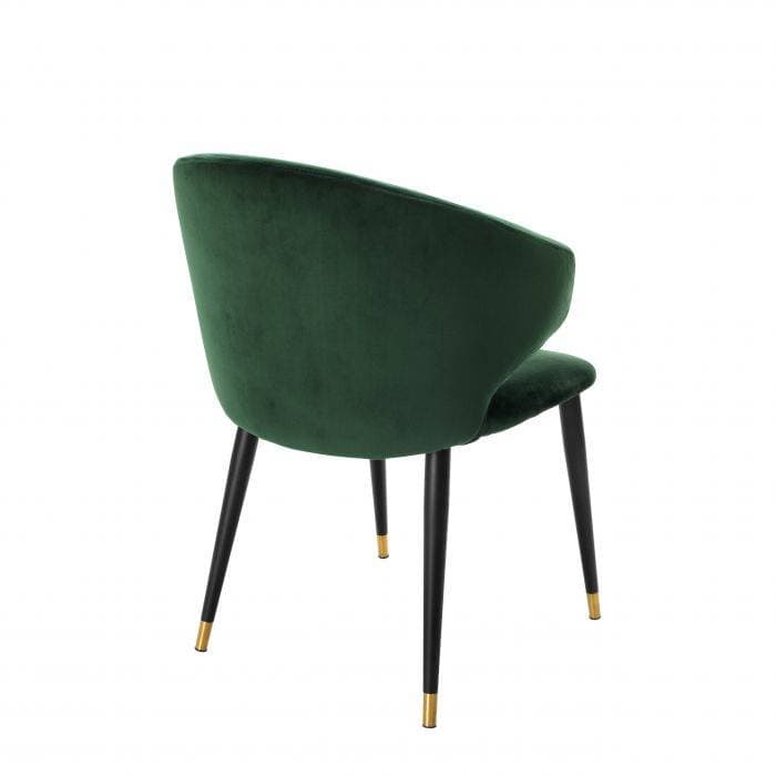 Volante Dark Green Velvet Armchair by Eichholtz