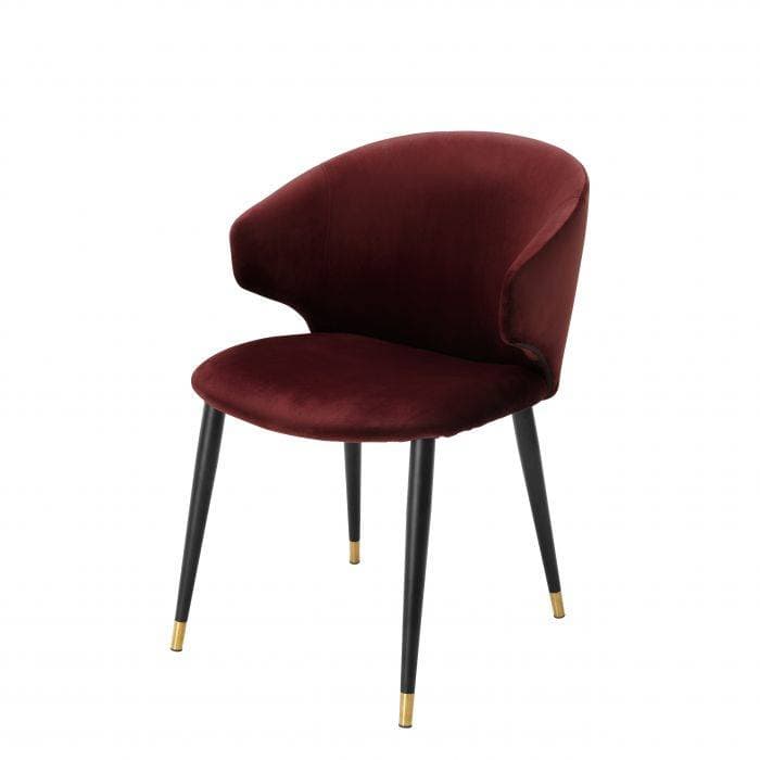 Volante Roche Bordeaux Velvet Armchair by Eichholtz