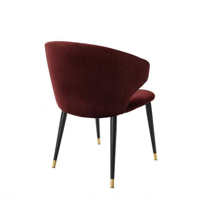 Volante Roche Bordeaux Velvet Armchair by Eichholtz