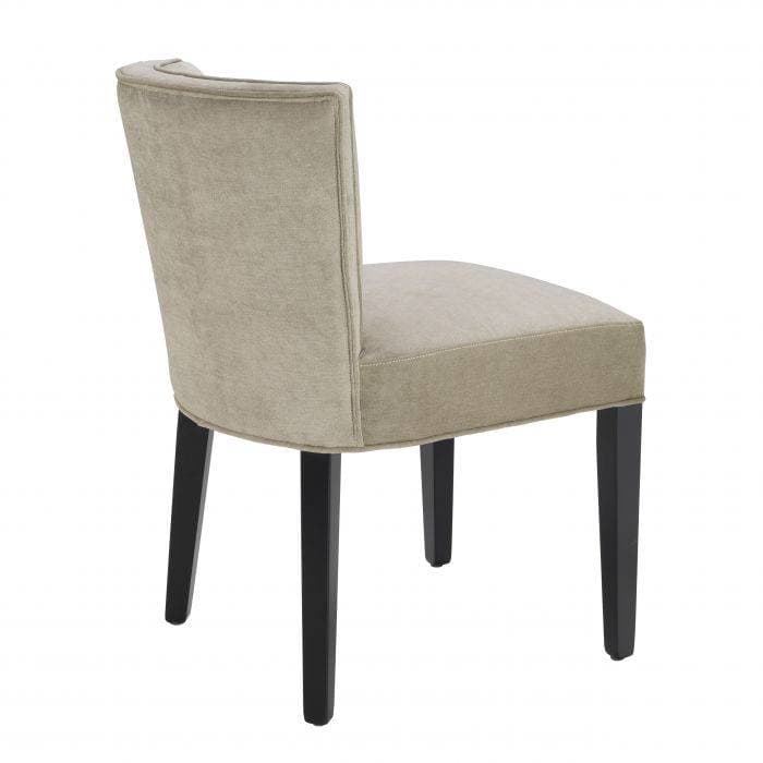 Windhaven Greige Velvet Dining Chair by Eichholtz