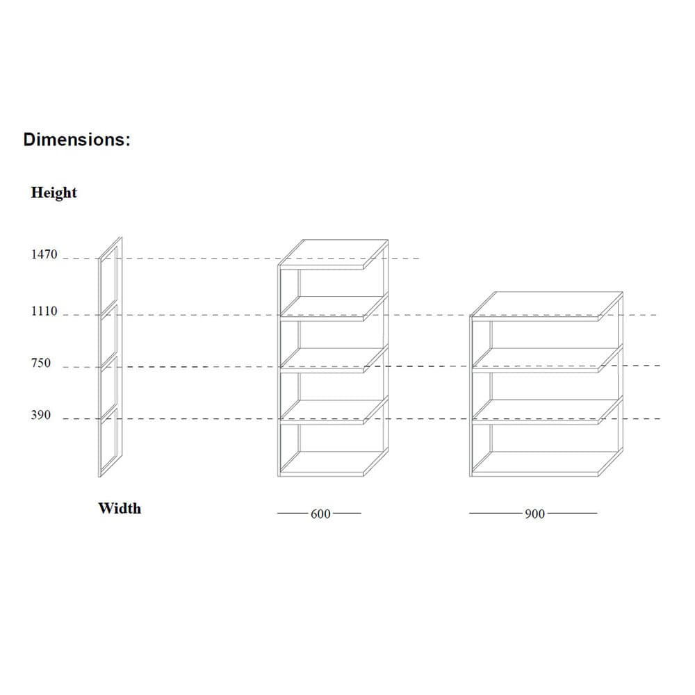 Wallbox Bookcase by Emmebi