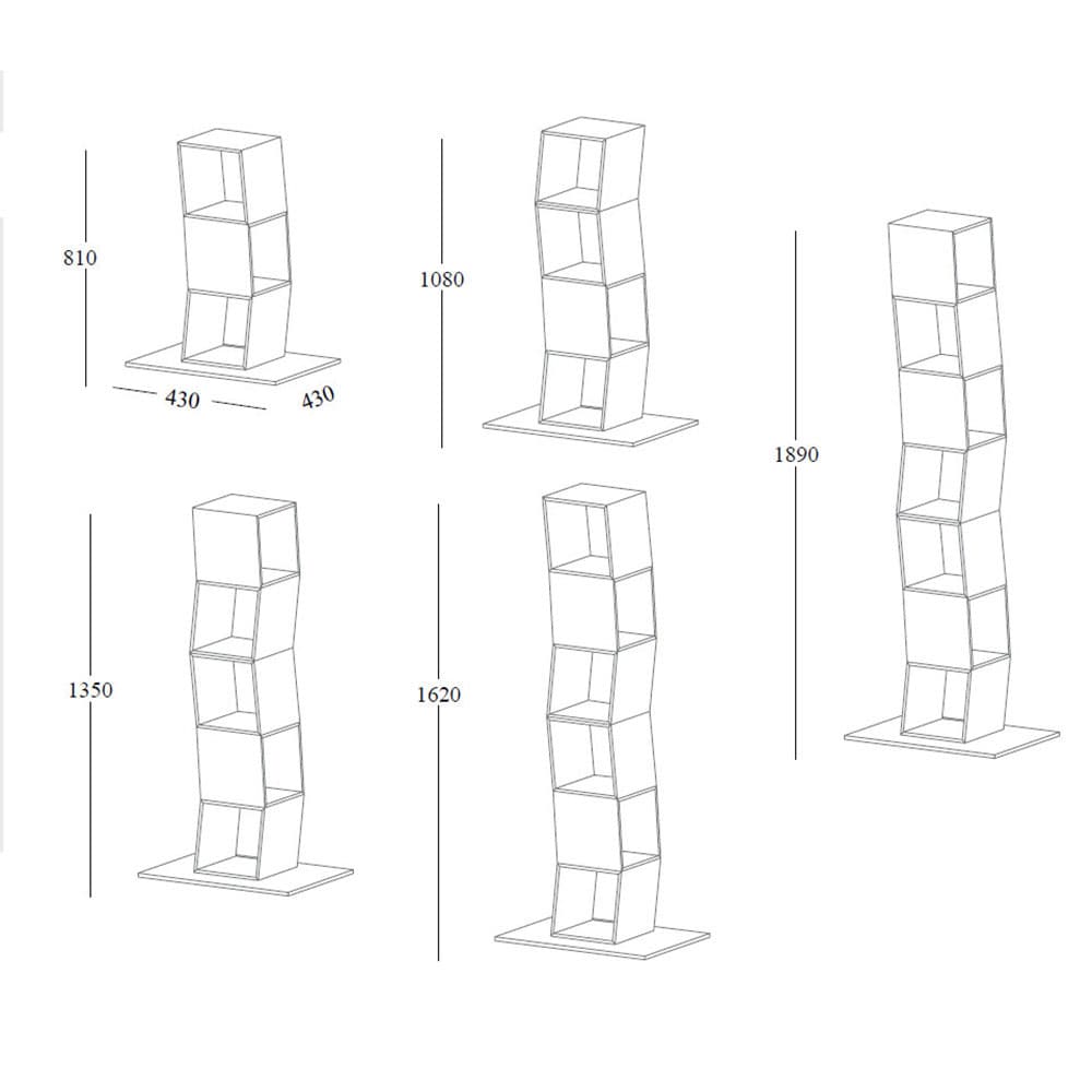 Rubik Bookcase by Emmebi