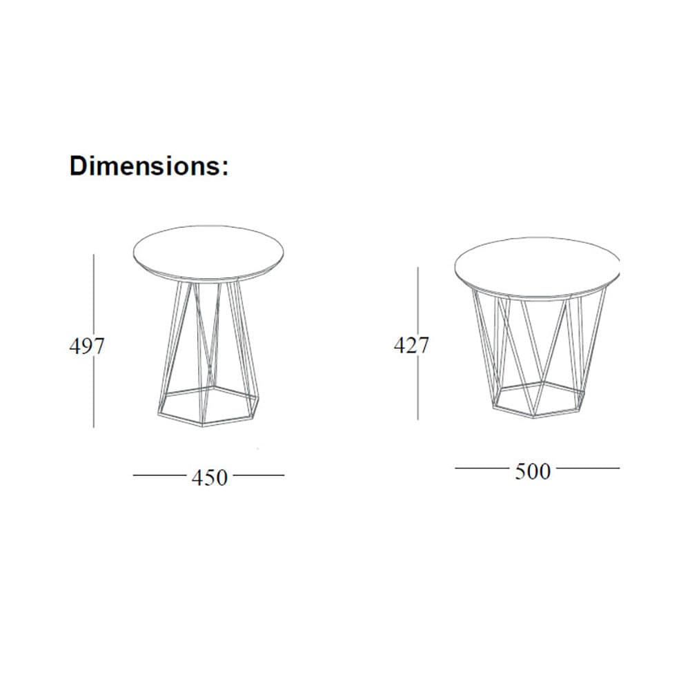 Diamond Side Table by Emmebi