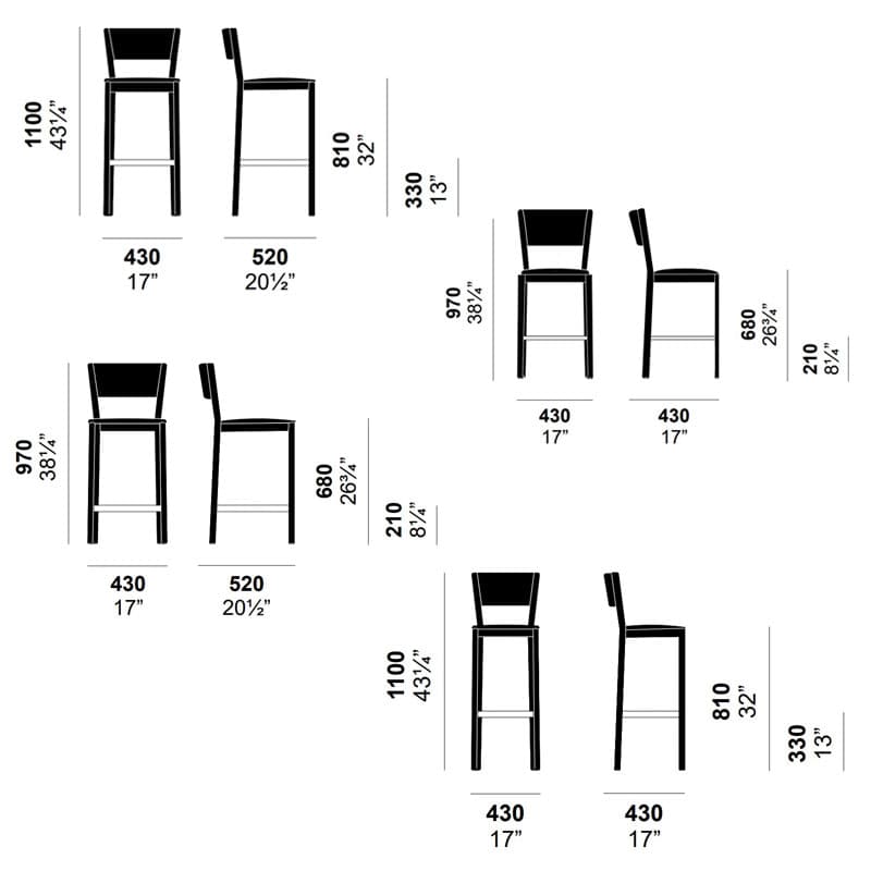 Alex 2-0 Bar Stool by Enrico Pellizzoni