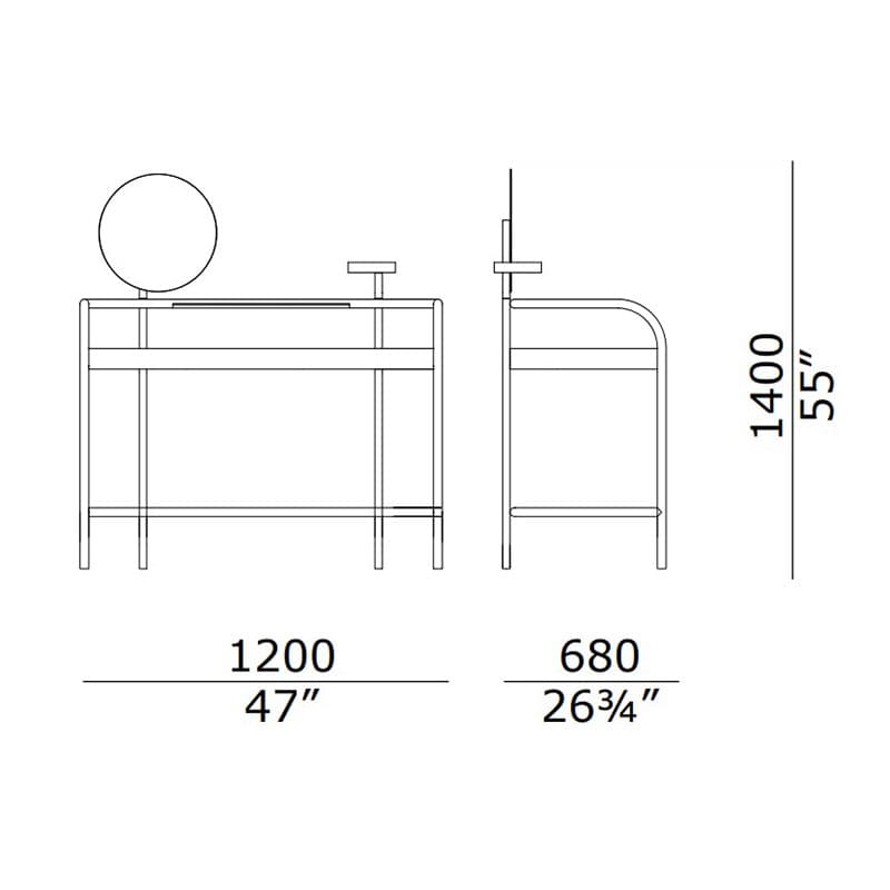 Raily Office Desk by Enrico Pellizzoni