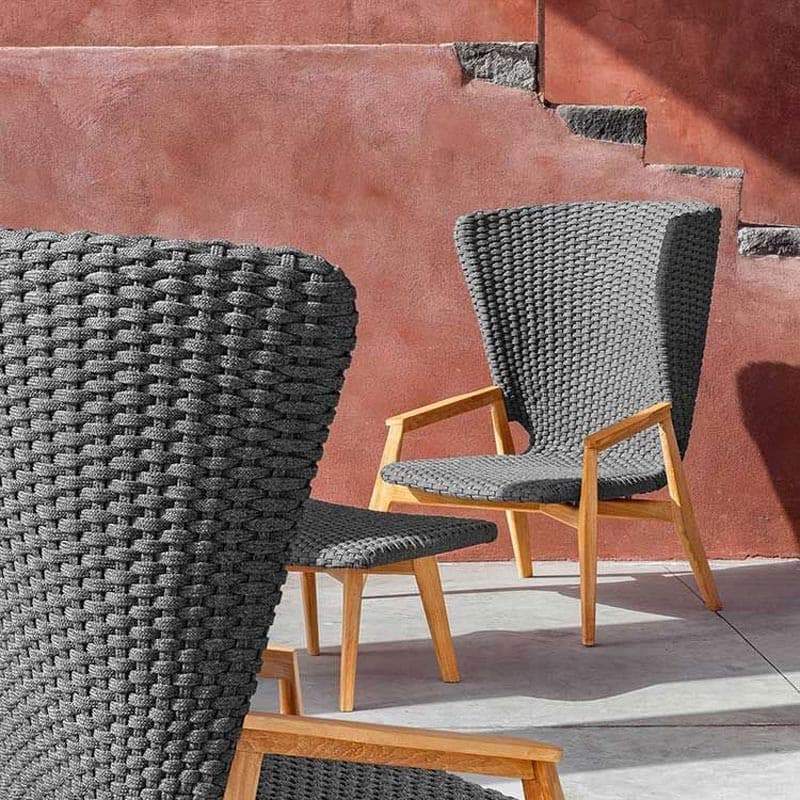 Knit High Back Outdoor Armchair by Ethimo