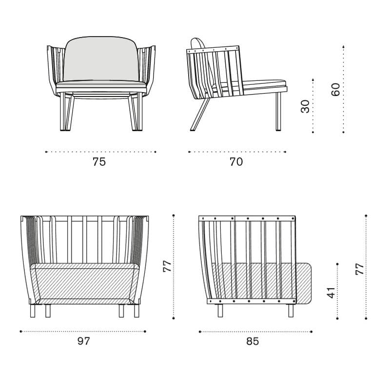 Swing Club Outdoor Lounge by Ethimo