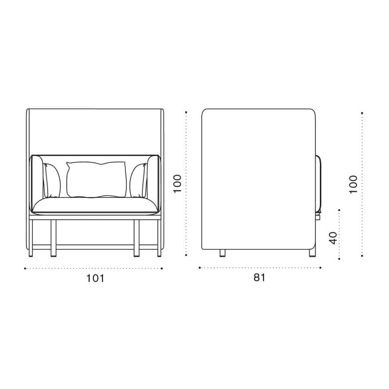 Esedra Highback Outdoor Lounge by Ethimo