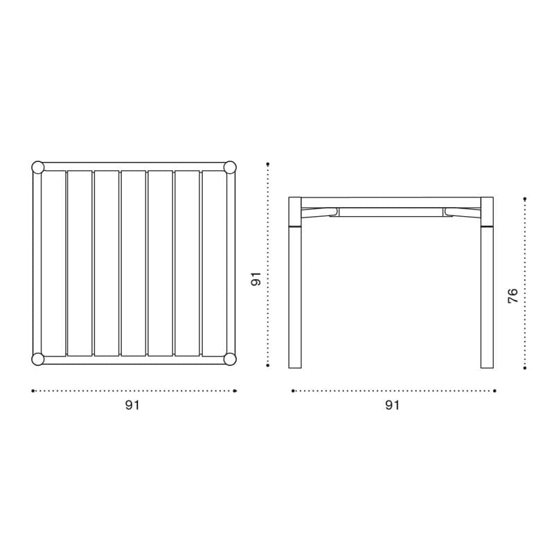 Kilt Outdoor Table by Ethimo