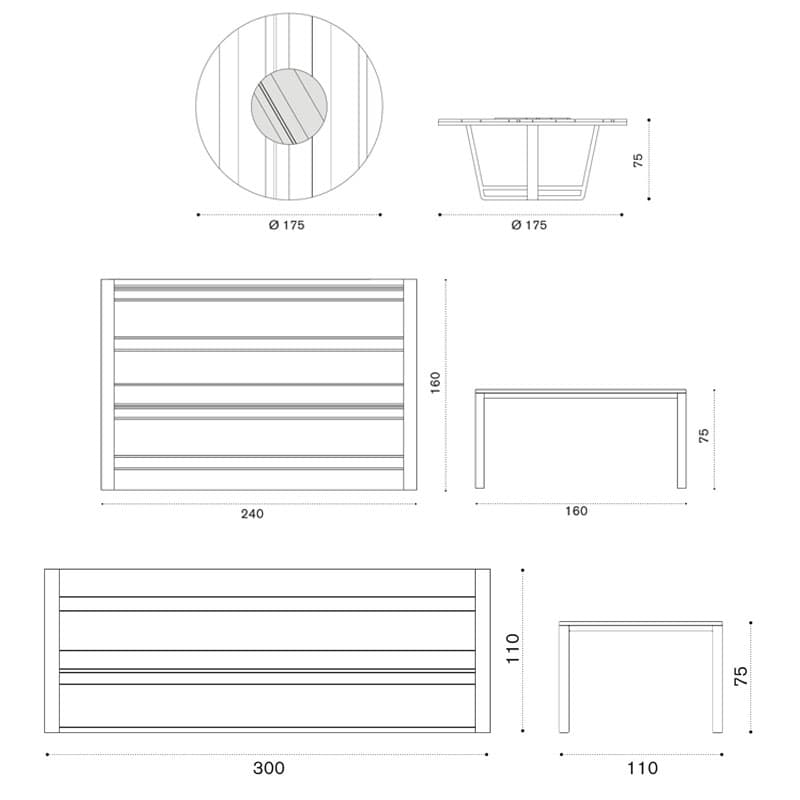 Costs Outdoor Table by Ethimo