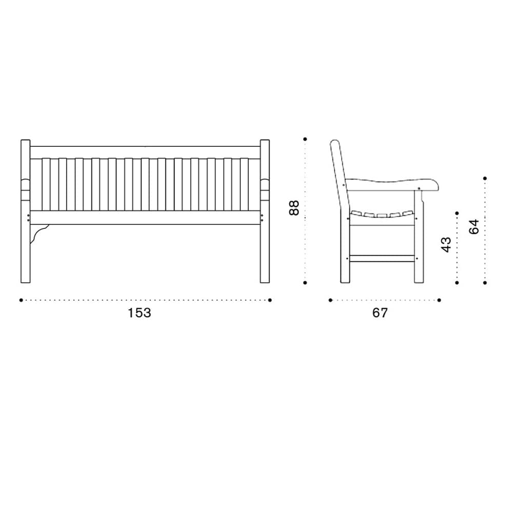 Notting Hill Outdoor Bench by Ethimo