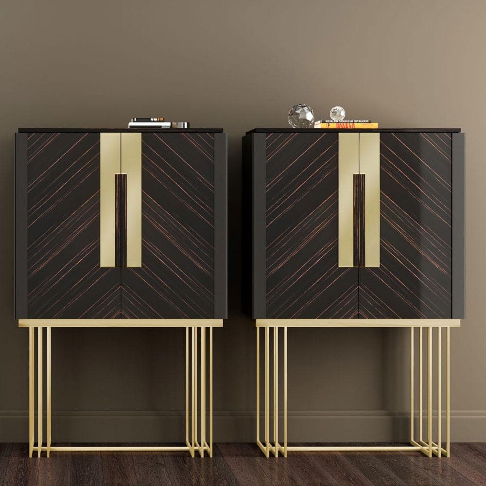 Cartye Ebony Drinks Cabinet by Evanista