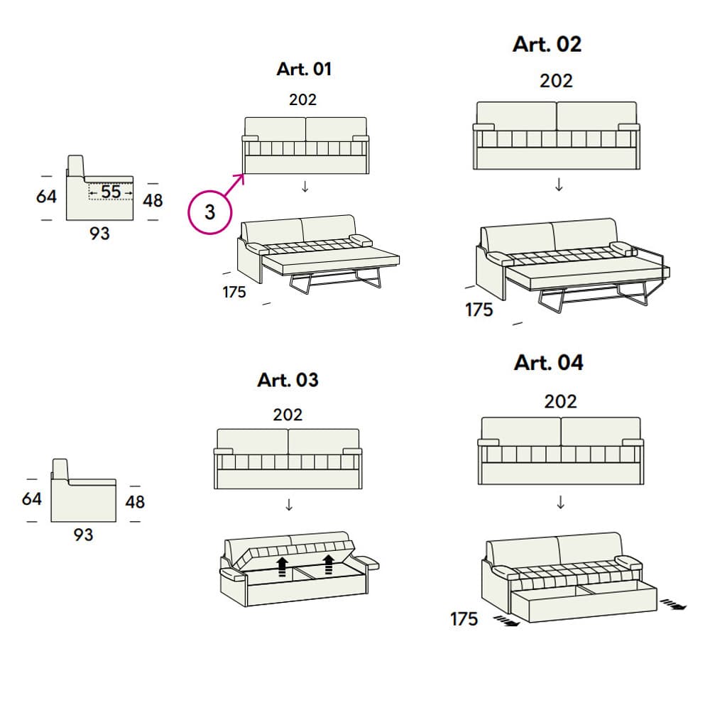 Asky Sofa Bed by Felix Collection