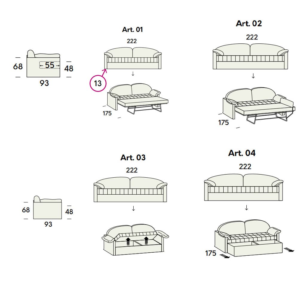 Klio Sofa Bed by Felix Collection