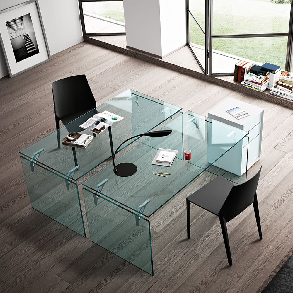 Bright Office Desk by Fiam Italia