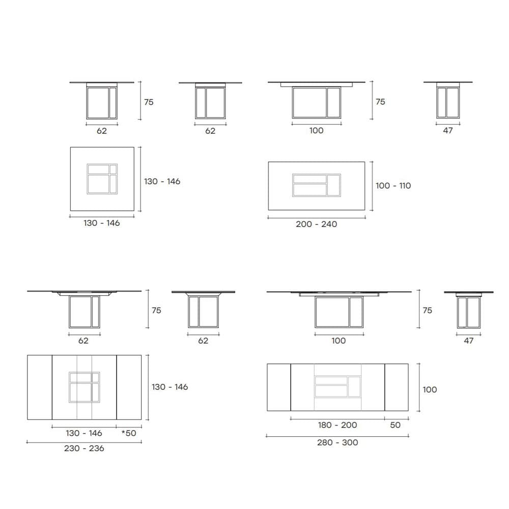 Theo Dining Table by Fiam Italia