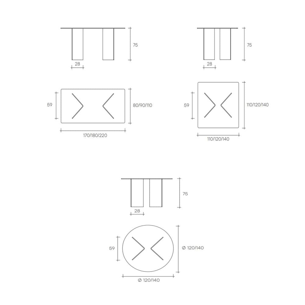 Corner Dining Table by Fiam Italia