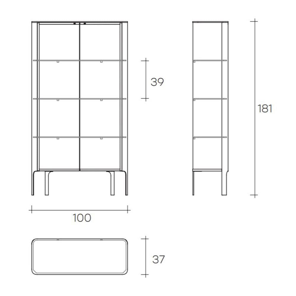 Aura Display Cabinet by Fiam Italia