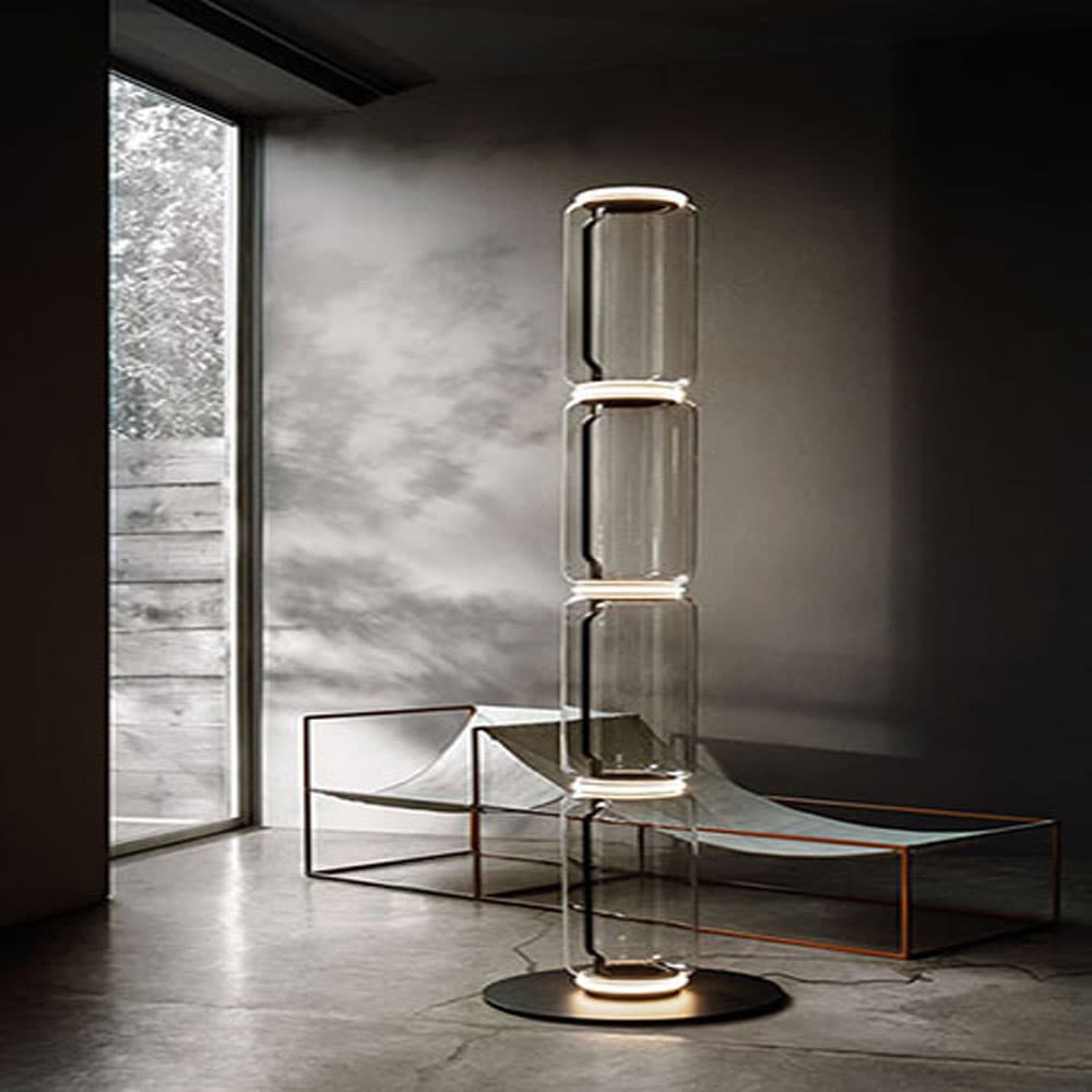 Noctambule 4 High Cylinders Big Base Floor Lamp by Flos