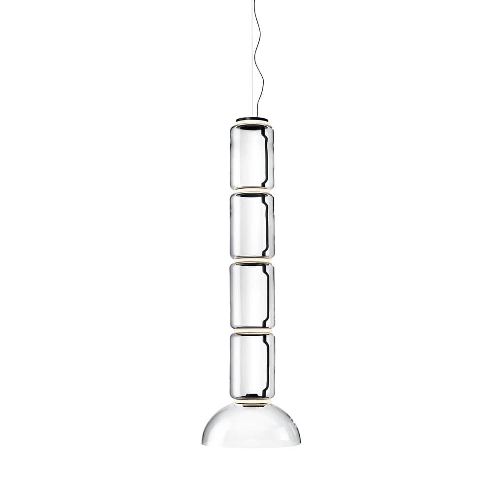 Noctambule 4 Low Cylinder And Bowl Suspension Lamp by Flos