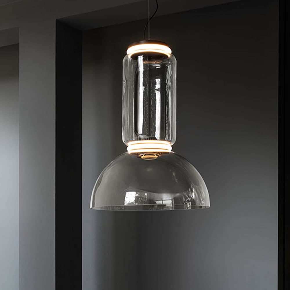 Noctambule 4 Low Cylinder And Bowl Suspension Lamp by Flos