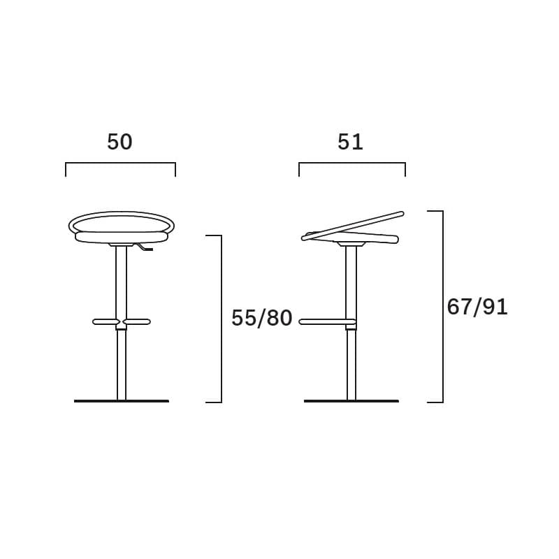 Fizzy Leather Bar Stool by Frag