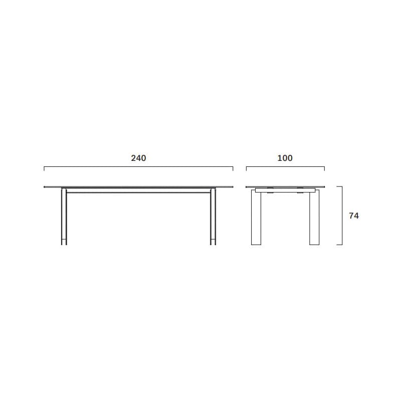 Bridge 240 Dining Table by Frag