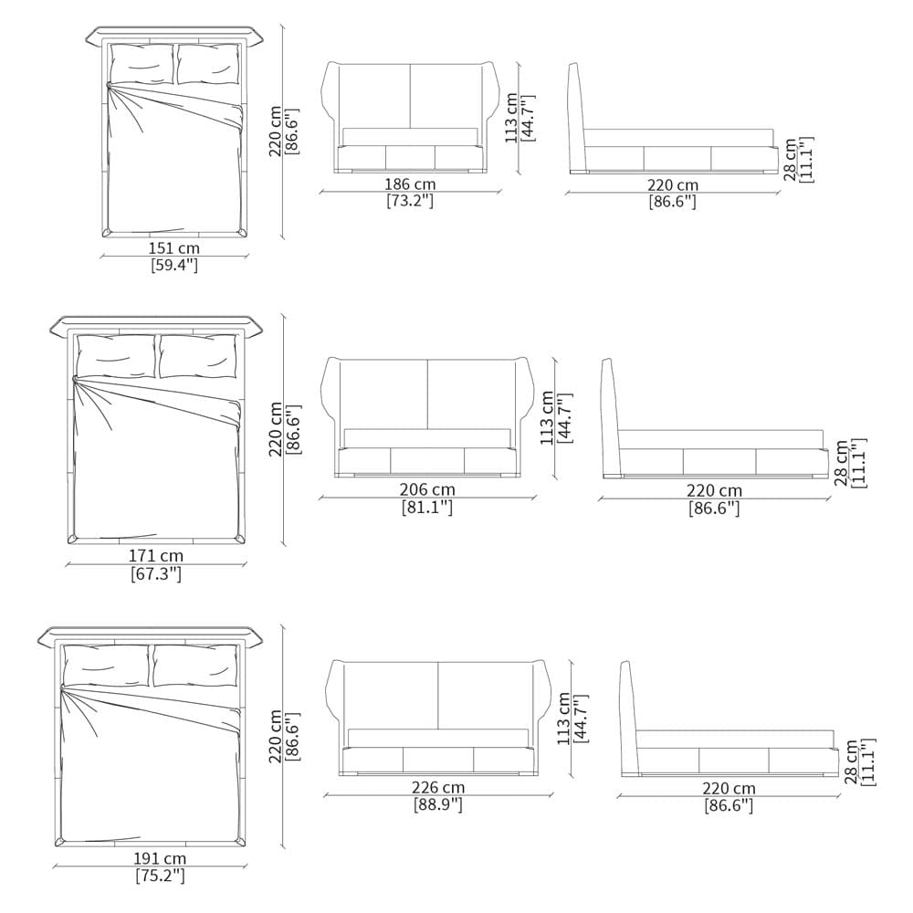 At Ease Double Bed by Frigerio