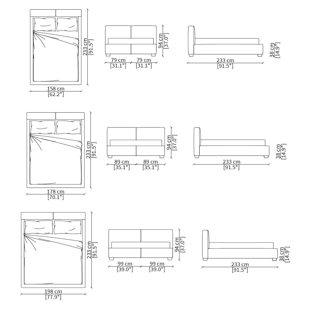 Tiberius Double Bed by Frigerio