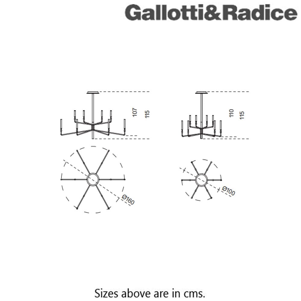 Epsilon Chandelier by Gallotti & Radice