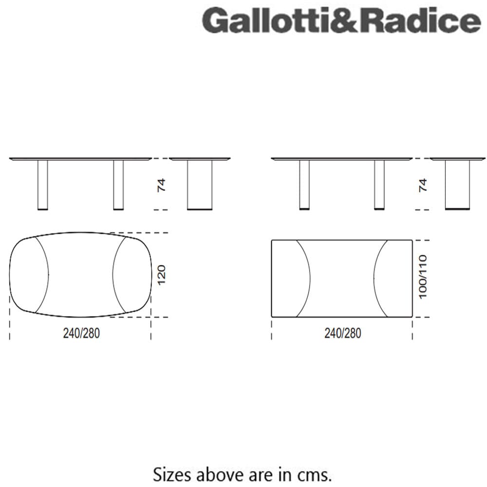 Shiro Dining Table by Gallotti & Radice