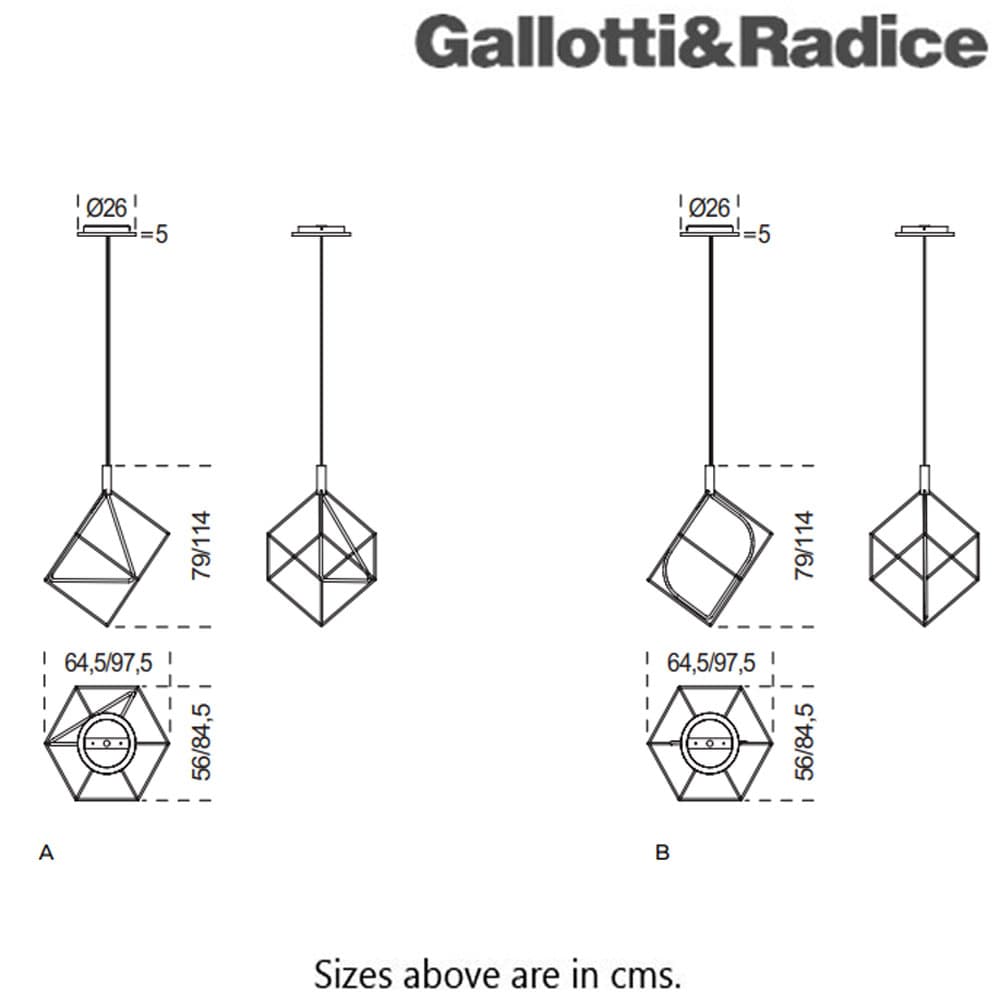 Spectrum Suspension Lamp by Gallotti & Radice