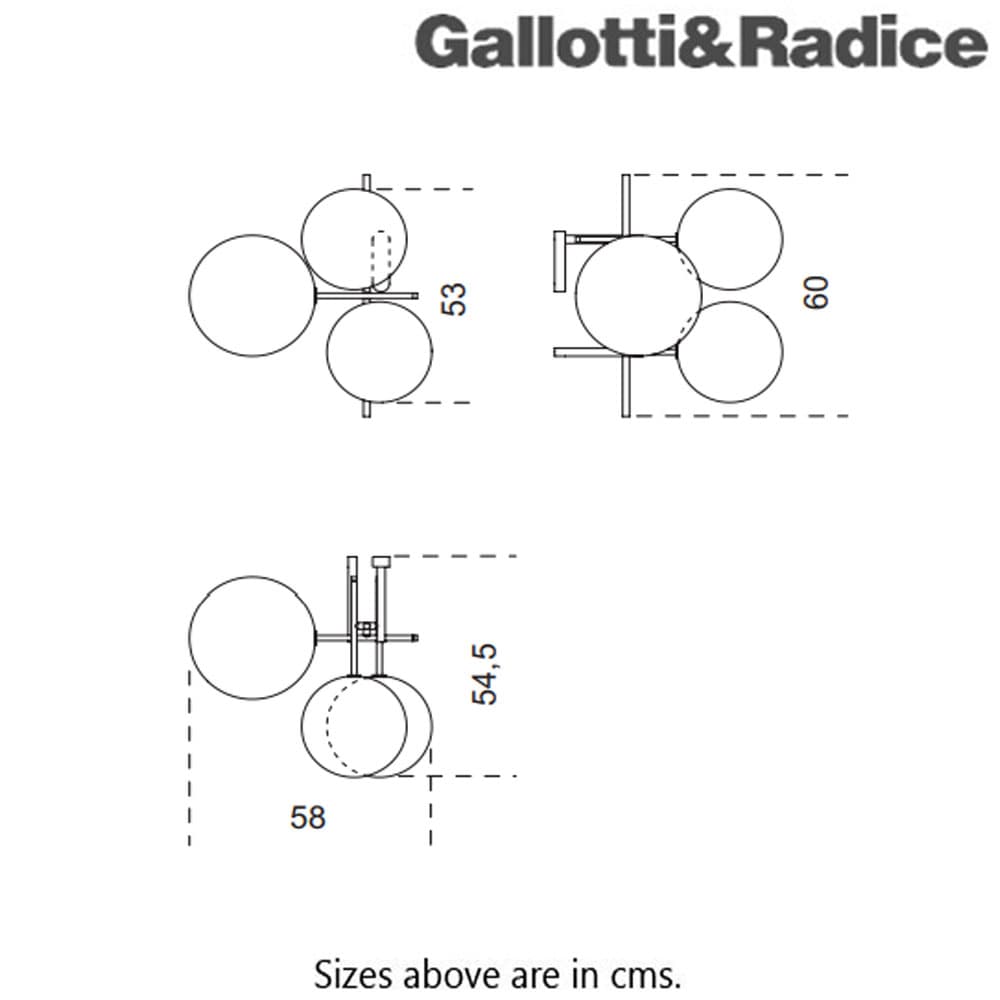 Bolle Aria Wall Lamp by Gallotti & Radice