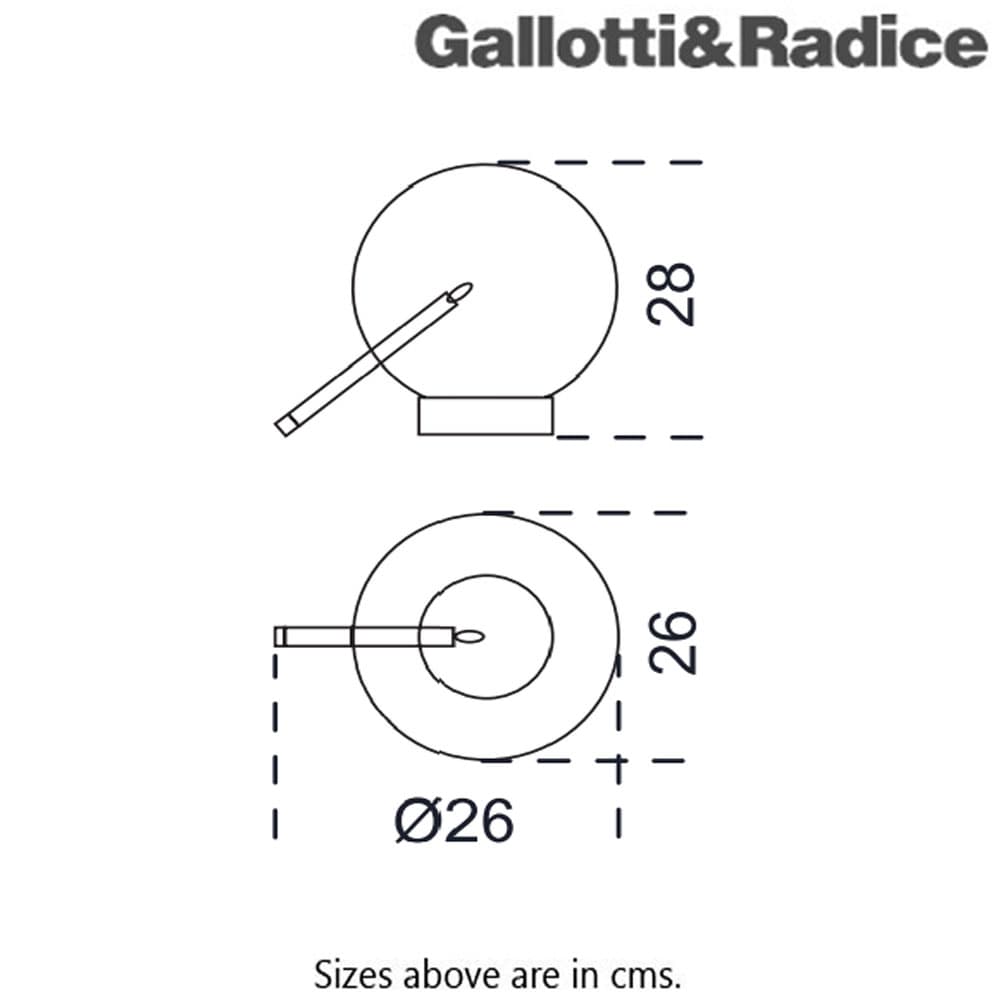 Bolle Tavolo 1 Table Lamp by Gallotti & Radice