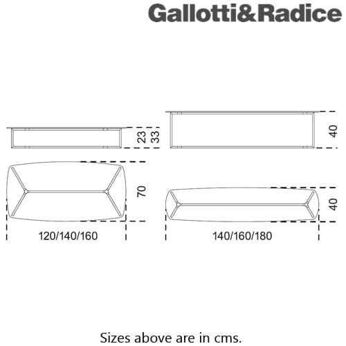 Raj 6 Coffee Table by Gallotti & Radice