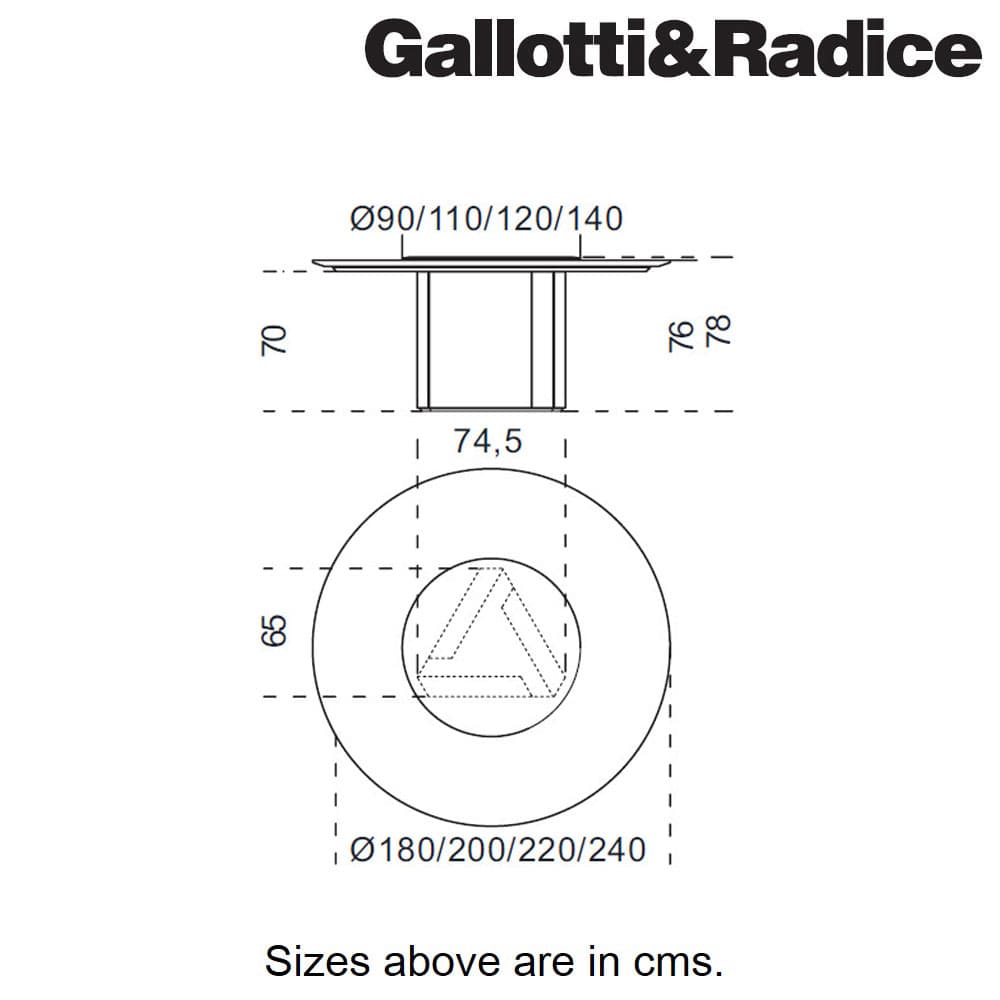 Platium Round Dining Table by Gallotti & Radice