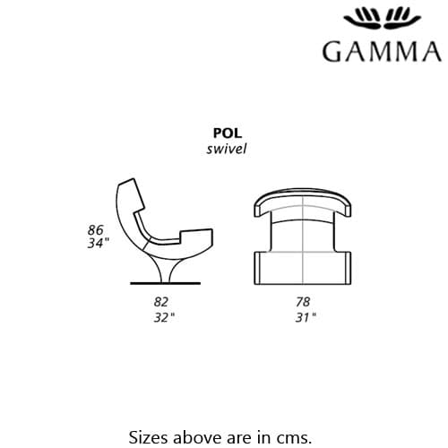 Harley Revolving  Armchair by Gamma and Dandy